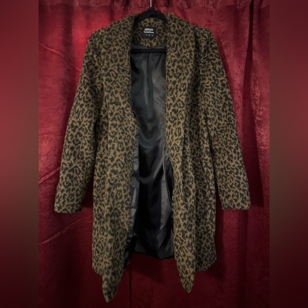 Leopard Cheetah Animal Print Jacket, Size M